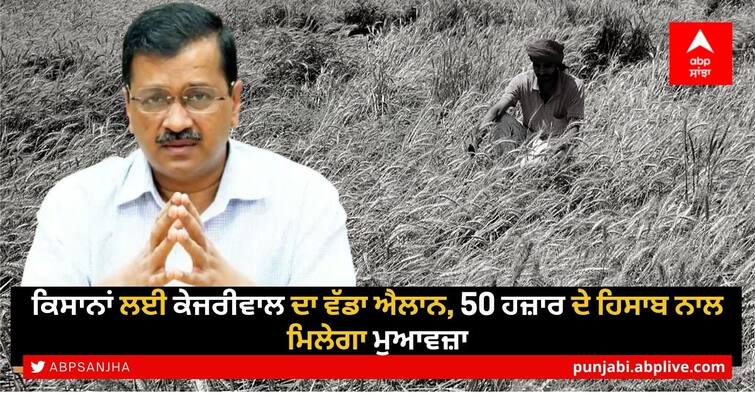 Arvind Kejriwal's govt to provide Rs 50,000 per hectare compensation to Delhi farmers Crop Damage: ਕਿਸਾਨਾਂ ਲਈ ਕੇਜਰੀਵਾਲ ਦਾ ਵੱਡਾ ਐਲਾਨ, 50 ਹਜ਼ਾਰ ਦੇ ਹਿਸਾਬ ਨਾਲ ਮਿਲੇਗਾ ਮੁਆਵਜ਼ਾ