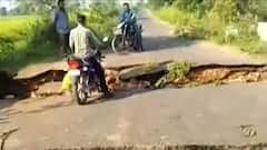 વડોદરાઃ વાઘોડિયામાં રોડ વચ્ચે પડ્યુ મોટું ગાબડુ, વાહન વ્યવહાર થયો ઠપ