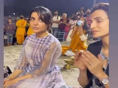 Samantha In Maharishi Ashram | ”சந்நியாசிகளும், பிரம்மச்சாரினிகளும்...” மஹரிஷி மஹேஷ் யோகி ஆஸ்ரமத்துக்கு சமந்தா விசிட்..