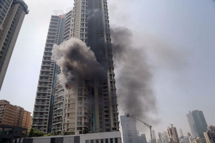 Mumbai Lalbaug fire News Massive fire broke out at Avighna Park Apartment No injuries Fire Brigade Massive Fire At 60-Storey Building In Mumbai's Lalbaug. 1 Person Succumbs To Injuries