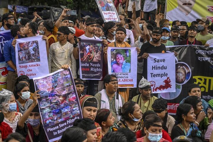 Bangladesh anti-Hindu violence: Man placing Holy Quran at Comilla shrine arrested as Iqbal Hossain ANN Bangladesh Violence: बांग्लादेश हिंसा का मुख्य आरोपी इकबाल हुसैन गिरफ्तार, दुर्गा पूजा मंडप में कुरान रखने का आरोप
