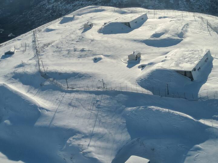 An overview of the base from the helicopter where recce was held between Indian and US soldiers. (Source: ANI)