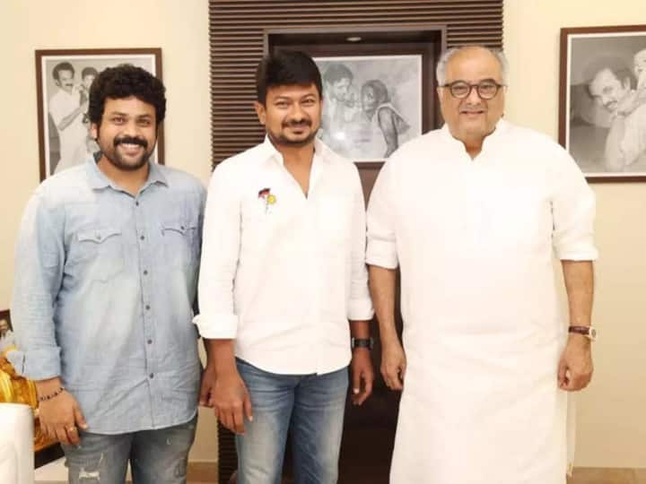 Boney Kapoor is happy with the outcome of Udhayanidhi Stalin's 'Nenjukku Needhi' Udhayanidhi Stalin | ஒடுக்கப்பட்ட மக்களின் உரிமை குரல்.. போனி கபூர் சந்திப்பும் உதயநிதி ட்வீட்டும்!