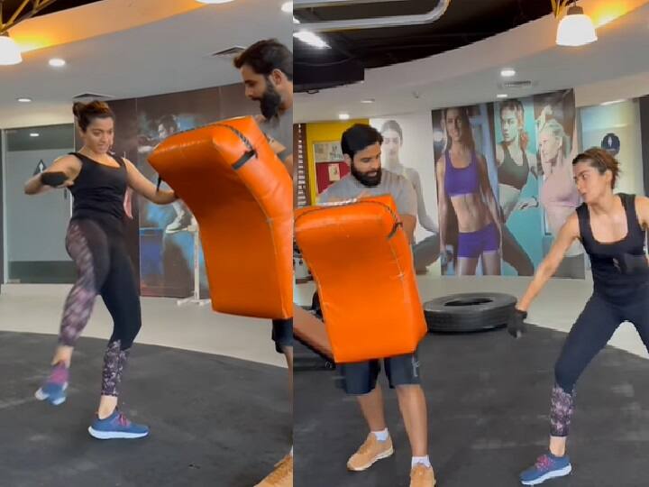 telugu actress rashmika mandanna gym work out WATCH VIDEO : சிக்குனா சின்னாபின்னம்தான்.. கதிகலங்கவைக்கும் அதிரடி பயிற்சியில் ராஷ்மிகா மந்தனா!!