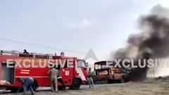 Jalaun में बीच सड़क पर जलकर खाक हुई रोडवेज बस | EXCLUSIVE | Hindi News