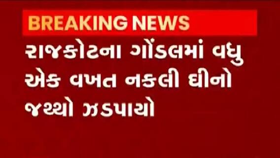 રાજકોટ: ગોંડલમાં નકલી ઘી બનાવાનો પર્દાફાશ, જુઓ ગુજરાતી ન્યુઝ