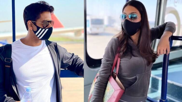 Nusrat Jahan Shares a photo with Yash Dashgupta at airport বিমানবন্দরে একসঙ্গে, যশের সঙ্গে ছবি শেয়ার করলেন নুসরত