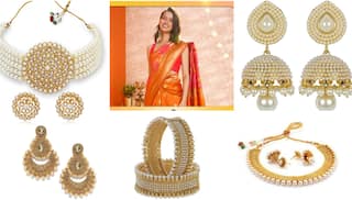 Amazon Festival Sale: करवाचौथ पर साड़ी के साथ नेकलेस, ईयररिंग और ब्रेसलेट का ये कॉम्बिनेशन ट्राई करने पर सबकी नजर आप पर टिक जाएगी