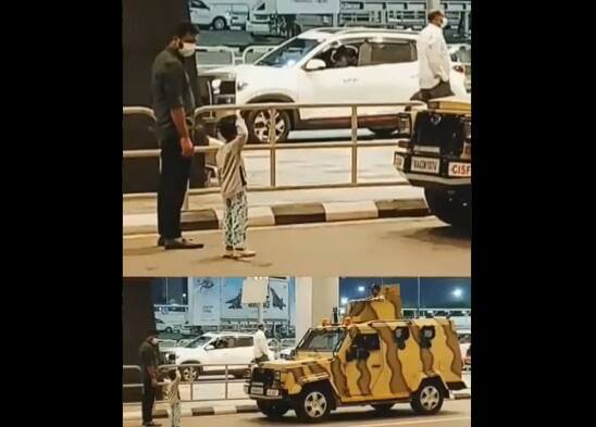 A child salute to Army man on Airport, desh prem video viral એરપોર્ટ પર નાના બાળકનો દેશપ્રેમથી ભરેલો વીડિયો વાયરલ, સેનાના જવાનને દબદબાભેર આપી સલામી, જુઓ વીડિયો