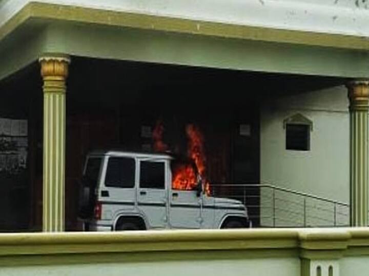 Villupuram: A youth who set fire to a Dashildar car in Kandachipuram - confessed that he set the car on fire due to bribery விழுப்புரத்தில் வட்டாட்சியர் காருக்கு தீ வைத்த இளைஞர் - தொடந்து லஞ்சம் வாங்கியதால் அதிருப்தி