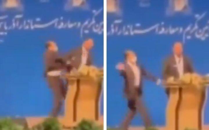 Iran के नार्थ-वेस्टर्न प्रोविंस के गवर्नर आबिदीन खुर्रम को एक शख्स ने जड़ा थप्पड़, शपथ ग्रहण समारोह में मचा बवाल