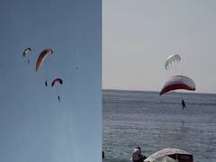 Watch Video: பாரா கிளைடிங்.. நடுவானில் மோதி கடலில் விழுந்த வீரர்கள்.. பரபரப்பு வீடியோ