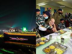 PHOTOS: कश्मीर के डल झील पर अमित शाह ने देखा मनमोहक नज़ारा, CRPF जवानों के साथ किया डिनर