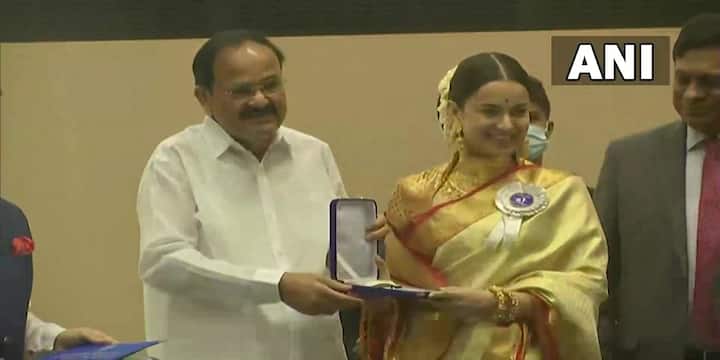 National Film Awards 2021 Kangana Ranaut receives the Best Actress award for 