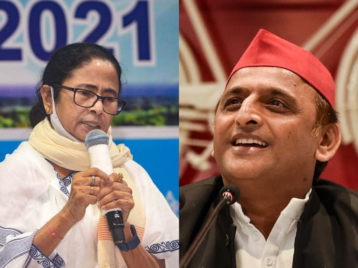 UP Election 2022: SP TMC Alliance, Congress leaders Rajesh Pati Tripathi and Lalitesh Pati Tripathi joins TMC in the presence of CM Mamata Banerjee ANN UP Election 2022: ममता बनर्जी के लिए अखिलेश यादव छोड़ सकते हैं कुछ सीटें, ललितेश त्रिपाठी टीएमसी में शामिल हुए
