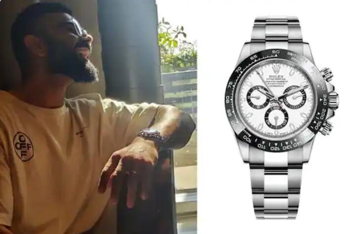 राट कोहलीकडे Datejust कंपनीचे स्लेट डायल घड्याळ आहे. त्याची किंमत 7 लाखाच्या घरात आहे. या घड्याळात रोमन अंकाचा वापर करण्यात आला आहे. त्याचा ब्रेसलेट स्टेनलेस स्टीलपासून बनवला गेला आहे.