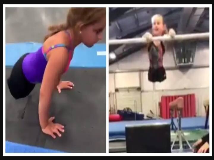 Video of 10 year old Differently abled Girl Paige Calendine doing gymnastics goes viral in twitter Watch Video | கால்கள் இல்லை; நம்பிக்கை இருக்கு- ஜிம்னாஸ்டிக் செய்யும் சிறுமியின் வைரல் வீடியோ !