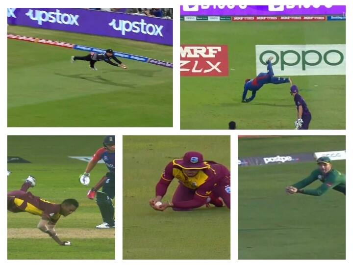 Some of the stunning catches taken in Super 12 round of ICC t20 world cup til now Watch Videos | மார்கரம் டூ கான்வே- டி20 உலகக்கோப்பை சூப்பர் 12-இன் சூப்பர் கேட்சுகள் ! - வீடியோ !