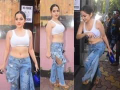 Bigg Boss OTT Fame Urfi Javed Trolled Again For Her Bizarre Denim Look, ‘Oops Moment’ Caught On Camera