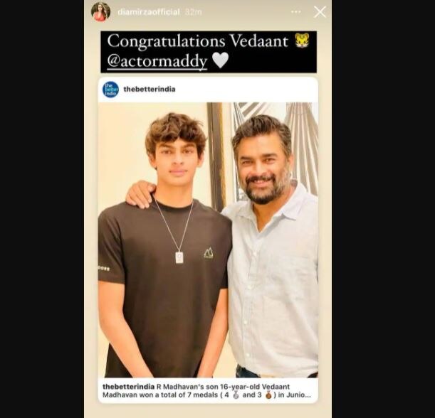 R Madhavan के बेटे Vedaant ने जूनियर नेशनल अक्वेटिक चैंपियनशिप में जीते 7 मैडल, Dia Mirza ने कुछ इस अंदाज़ में की तारीफ