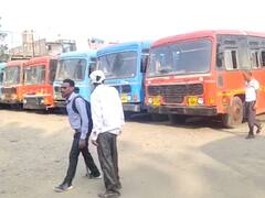 ST Workers Strike : लालपरीची चाकं थांबली! एसटी कर्मचाऱ्यांचे काम बंद, प्रवाशांची तारांबळ