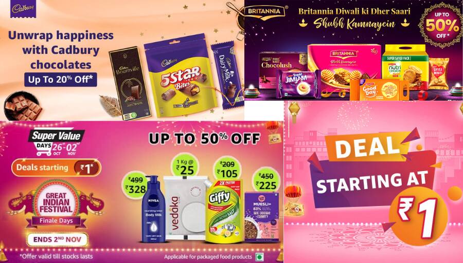 Amazon Festival SaleOn Gift Hamper Heavy Discount on Chocolate and Biscuit pack Diwali Gift on Amazon Amazon Festival Sale: दिवाली के लिये सस्ते में खरीदें गिफ्ट हैंपर, एमेजॉन सेल में चॉकलेट, बिस्किट के गिफ्ट पैक पर 50% तक ऑफ