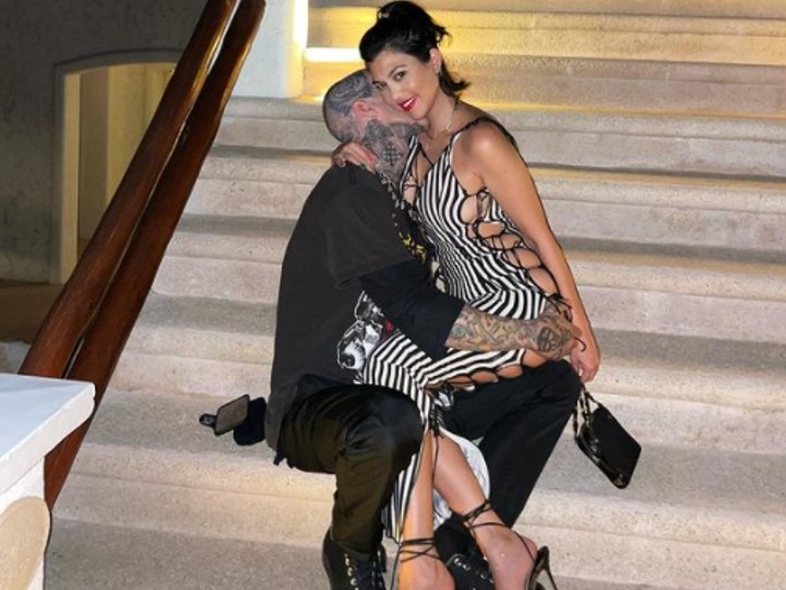 Has Kourtney Kardashian got tattoos Travis Barker shares pic of fiance  fully inked  MEAWW