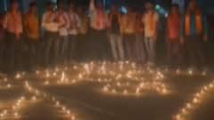 અરવલ્લીઃ વેક્શિનેશનની સિદ્ધીને લઈને મોડાસામાં દીવડા વડે ભારતનો નકશો બનાવીને કરાઈ ઉજવણી