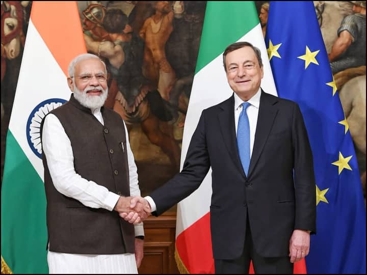 PM Modi Italy Visit: रोम में इटली के प्रधानमंत्री मारियो द्राघी से पीएम मोदी ने की मुलाकात, इन मुद्दों पर हुई चर्चा