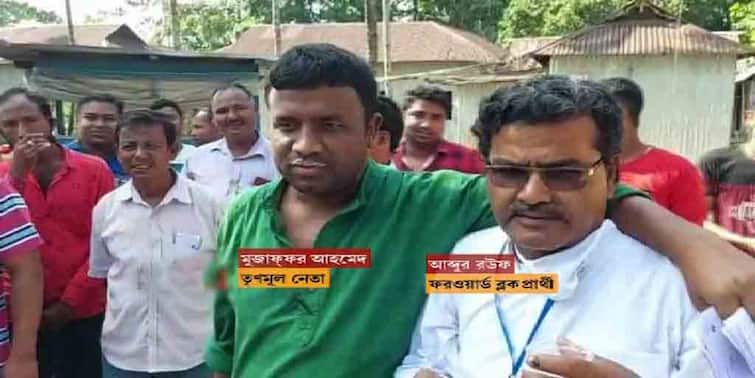 West Bengal Bypolls 2021 Coochbehar Dinhata Forward Bloc candidate courtesy visit TMC party office Coochbehar Dinhata Bypoll: তৃণমূলের ক্যাম্প অফিসে বসে পান খেলেন দিনহাটার ফরওয়ার্ড ব্লক প্রার্থী আব্দুর রউফ