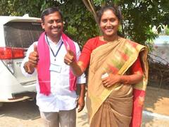 In Pics: పోలింగ్ వేళ గ్యాస్ బండలకు మొక్కులు.. టీఆర్ఎస్ వ్యూహం అదిరిందిగా..!