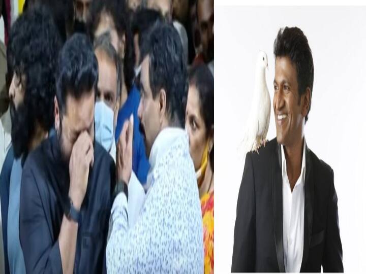 Puneeth Rajkumar Demise:  Sarathkumar looked at Puneet's body and cried Puneeth Rajkumar Demise: என் நண்பன்... புனீத் உடலை பார்த்து கதறி அழுத சரத்குமார்!