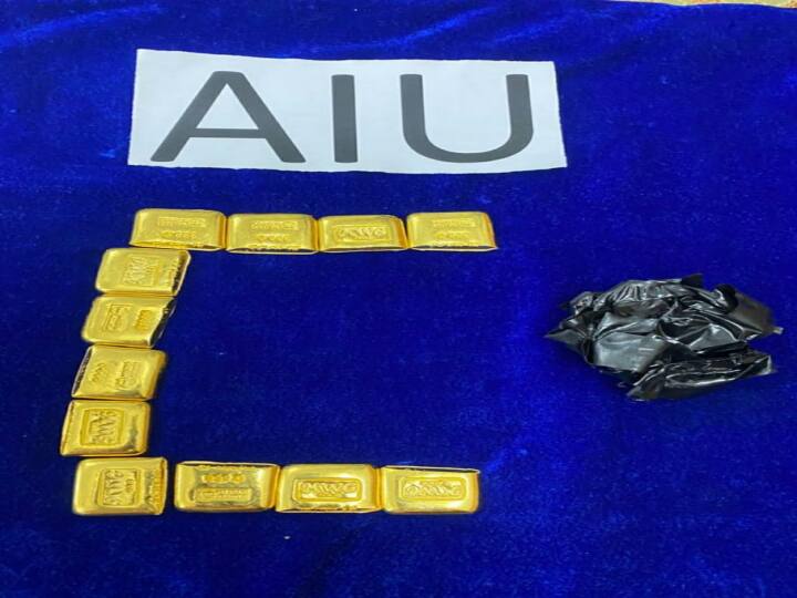 Three kilos of gold in the toilet of the Chennai airport சென்னை ஏர்போர்ட்டில் எங்கு பார்த்தாலும் தங்க கட்டிகள்... கழிப்பறைகளில் 3 கிலோ தங்கம் பறிமுதல்!