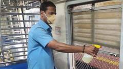 Local Train: ট্রেন চালুর আগে শিয়ালদা স্টেশনে জোরকদমে স্যানিটাইজেশনের কাজ| Bangla News