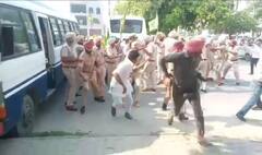 ਕਿਸਾਨਾਂ ਵੱਲੋਂ ਖਜ਼ਾਨਾ ਮੰਤਰੀ ਦਾ ਘਿਰਾਓ, ਪੁਲਿਸ ਨਾਲ ਹੋਈ ਧੱਕਾ-ਮੁੱਕੀ