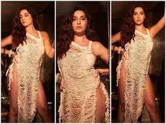 Nora Fatehi Photos: नोरा फतेही की इस ड्रेस को देख हैरान हुए फैंस