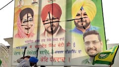 ਕਿਸਾਨਾਂ ਨੇ ਮੁੱਖ ਮੰਤਰੀ ਚੰਨੀ, ਨਵਜੋਤ ਸਿੱਧੂ 'ਤੇ ਹੋਰ ਕਾਂਗਰਸੀ ਲੀਡਰਾਂ ਦੇ ਪੋਸਟਰਾਂ 'ਤੇ ਪੋਤੀ ਕਾਲਖ