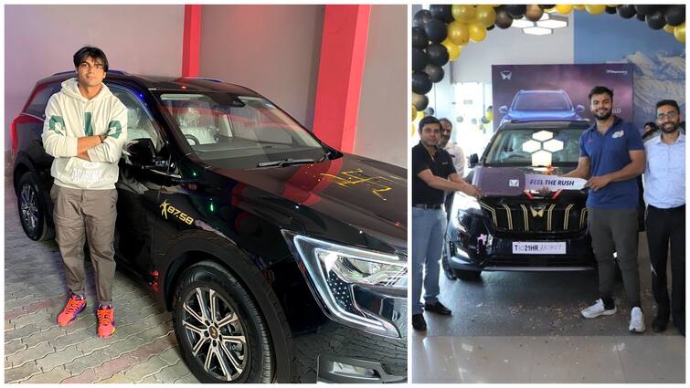 Gold Medalists Neeraj Chopra, Sumit Antil Recieve Personalised XUV700 Cars From Anand Mahindra Gold Medalists Neeraj Chopra, Sumit Antil Recieve Personalised XUV700 Cars From Anand Mahindra