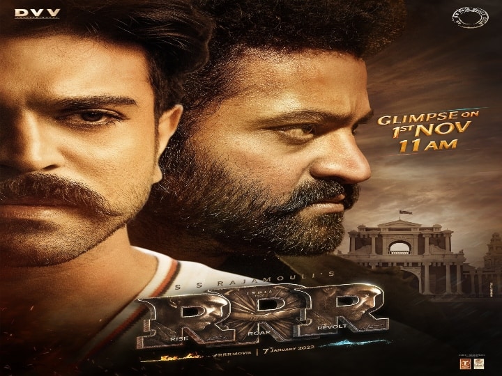 RRR: Ram Charan & Jr NTR's starrer first glimpse to release on November 1; Deets inside RRR| புனீத் ராஜ்குமார் மறைவு தந்த அதிர்ச்சி.. RRR படக்குழு எடுத்த திடீர் முடிவு..