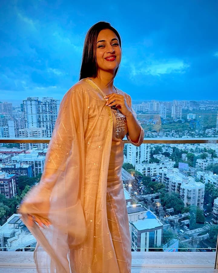 दिव्यांका सिंपल सूट भी खूबसूरती से कैरी करती हैं. अगर आप इस दीवाली कुछ सादा सूट पहनना चाहते हैं तो ये सूट चुन सकते हैं. ये आपकी जेब पर भी ज्यादा बोझ भी नहीं डालेगा. (फोटो – सोशल मीडिया)