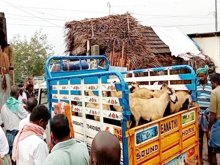 தீபாவளி பண்டிகை எதிரொலி - திருவாடனையில் ஒரு கோடிக்கு ஆடுகள் விற்பனை