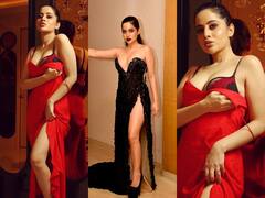 Urfi Javed Photos: फोटोशूट के दौरान कंधे से सरकी Urfi Javed की ड्रेस, संभालते हुए एक्ट्रेस की तस्वीरें वायरल