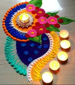 Diwali 2022 Rangoli : दिवाळीत दारी काढा सुंदर आणि आकर्षक रांगोळी; पाहा फोटो