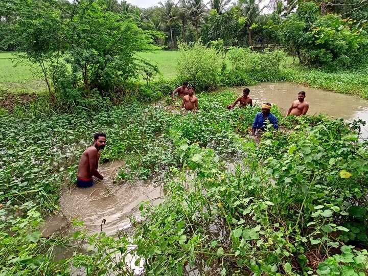 தஞ்சாவூர் மாவட்டத்தில் தொடர் மழையால் வடிகால் வாய்க்கால்கள் சீரமைக்கும் பணிகள் தீவிரம்