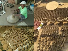 प्रयागराज: दिवाली के त्योहार पर कुम्हारों की हुई चांदी, स्वदेशी नारे ने बढ़ा दी मिट्टी के दियों की बिक्री