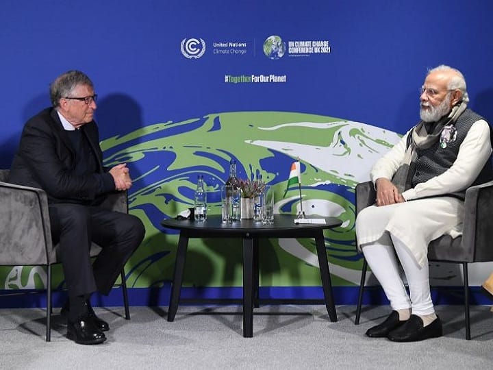 Glasgow Summit Prime Minister Narendra Modi meets Bill Gates talks on this topic Glasgow Summit: प्रधानमंत्री नरेंद्र मोदी ने की बिल गेट्स से मुलाकात, इस विषय पर हुई बातचीत