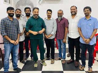 Kamal Haasan calls and meets Jai bhim movie team to wish them for the film கண்கள் குளமானது - ஜெய்பீம் பார்த்த கமல் ஹாசன்... படக்குழுவினரை நேரில் அழைத்து பாராட்டு!