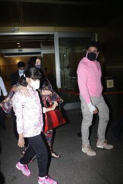 परिवार संग Diwali मनाने मुंबई लौटे Aishwarya Rai, Abhishek Bachchan और Aaradhya, एयरपोर्ट पर दिखा शानदार अंदाज