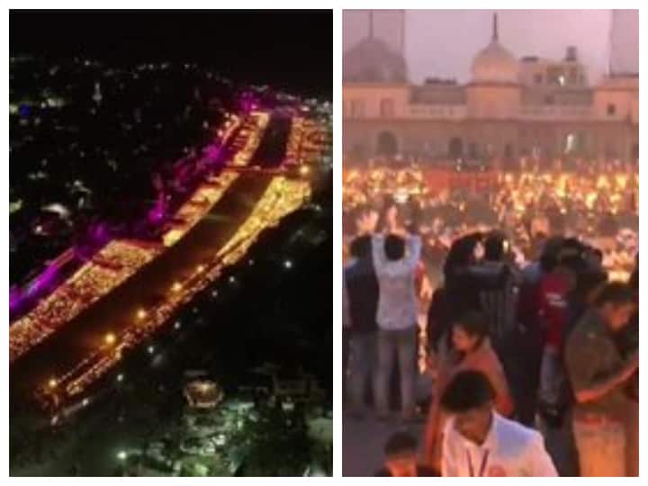 Ayodhya Deepotsav Record: 12 लाख दीयों की रोशनी से अयोध्या ने फिर बनाया नया कीर्तिमान, गिनीज बुक ऑफ वर्ल्ड रिकॉर्ड में दर्ज हुआ नाम Guinness Book of World Record Ayodhya enters Guinness Book again lighting more than 9 lakh diyas Deepotsav Ayodhya Deepotsav Record: 12 लाख दीयों की रोशनी से अयोध्या ने फिर बनाया नया कीर्तिमान, गिनीज बुक ऑफ वर्ल्ड रिकॉर्ड में दर्ज हुआ नाम