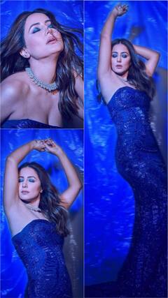 Hina Khan Looks ‘Blue-Tiful’ In A Body-Hugging Gown